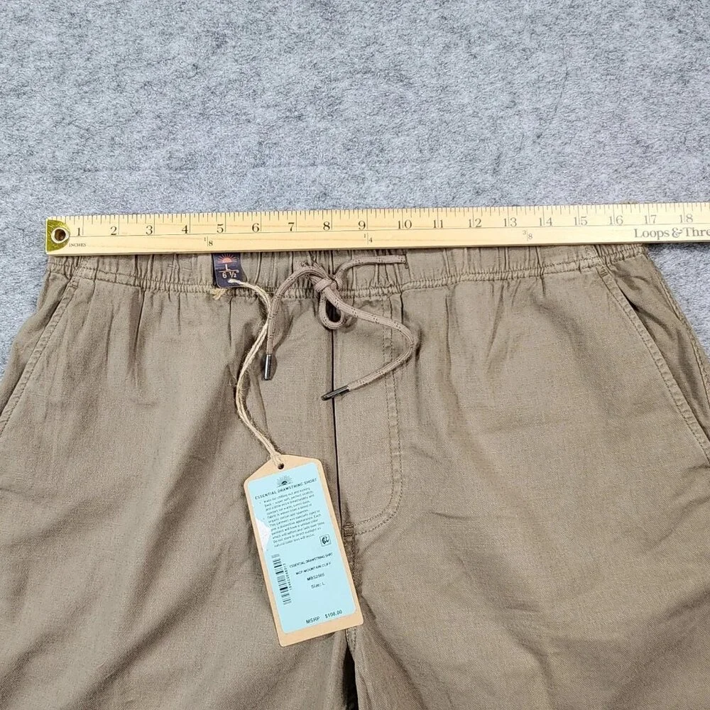 Faherty Men's Essential Drawstring Shorts Large Mountain cliff Organic Cotton